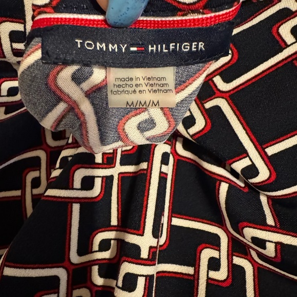 Tommy Hilfiger Navy  Geometric Knot Blouse  MEDIUM   #7 - Picture 8 of 8